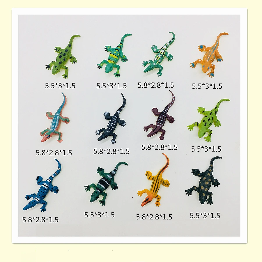 12 шт. мини игрушка крокодиловая разных цветов фигурка охотника за крокодилом