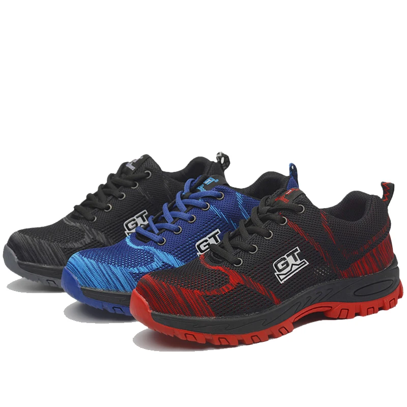 

AC13019 Men Working Safety Boots Steel Toe Casual Work Shoes Boots Men Breathable Sneakers Safety Shoes Air-permeable Smash