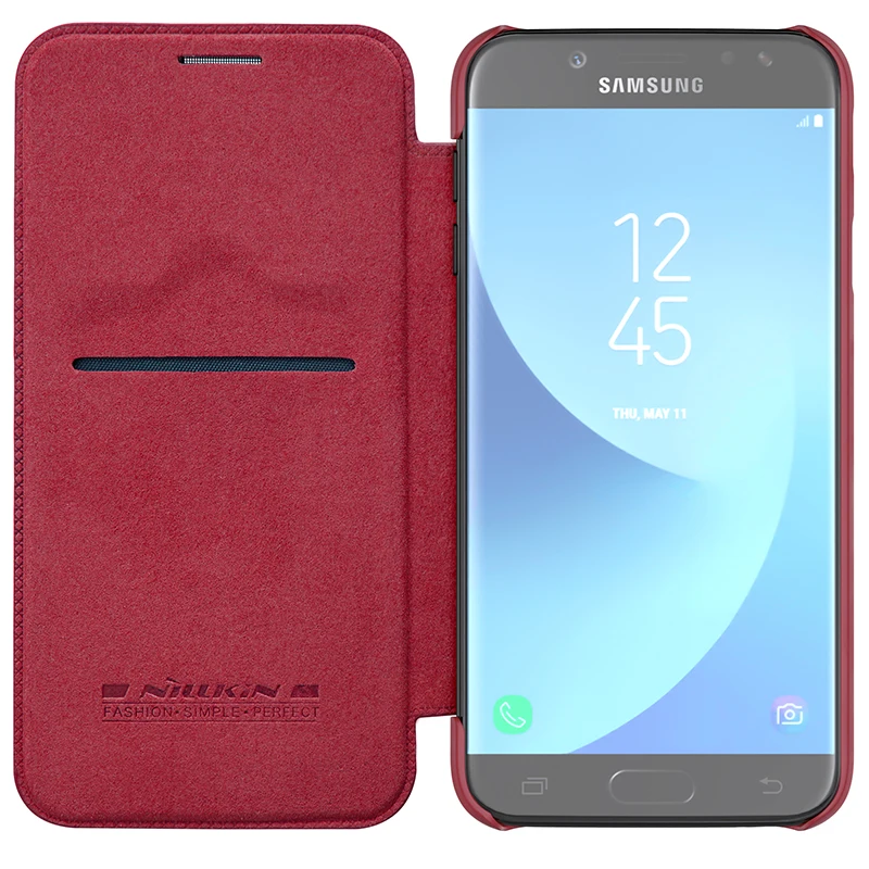 10 шт. оптовая продажа Nillkin Qin Series Бумажник Флип кожаный чехол для Samsung Galaxy J7 2017 Pro J730F