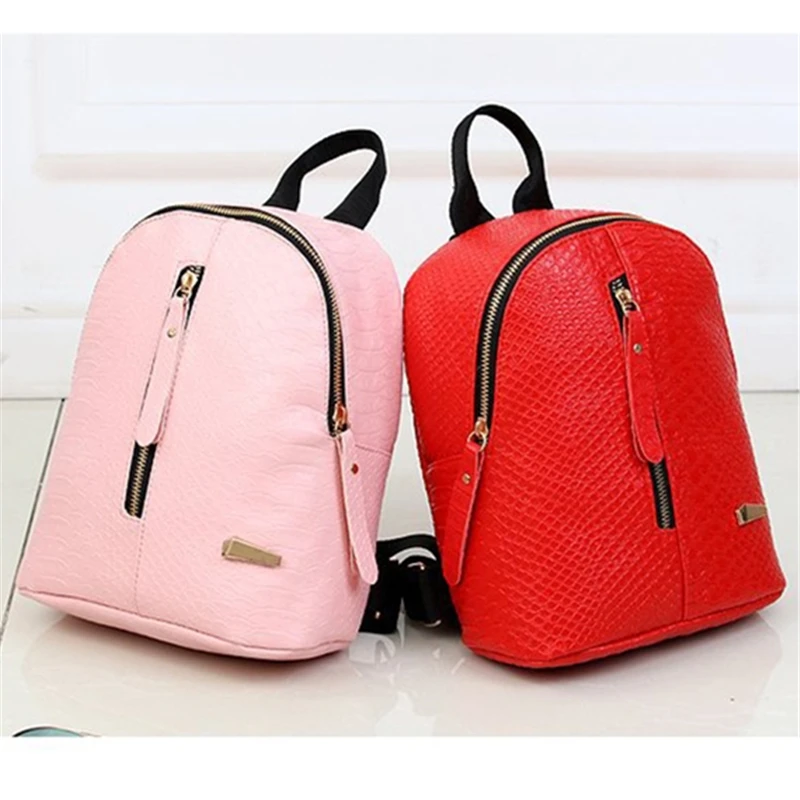 Женский мини рюкзак с рисунком аллигатора женский из искусственной кожи Mochila для