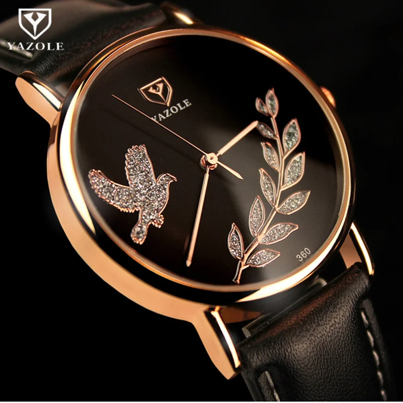 Женские кварцевые часы с кристаллами розовое золото|reloj brand|reloj relojreloj mujer |