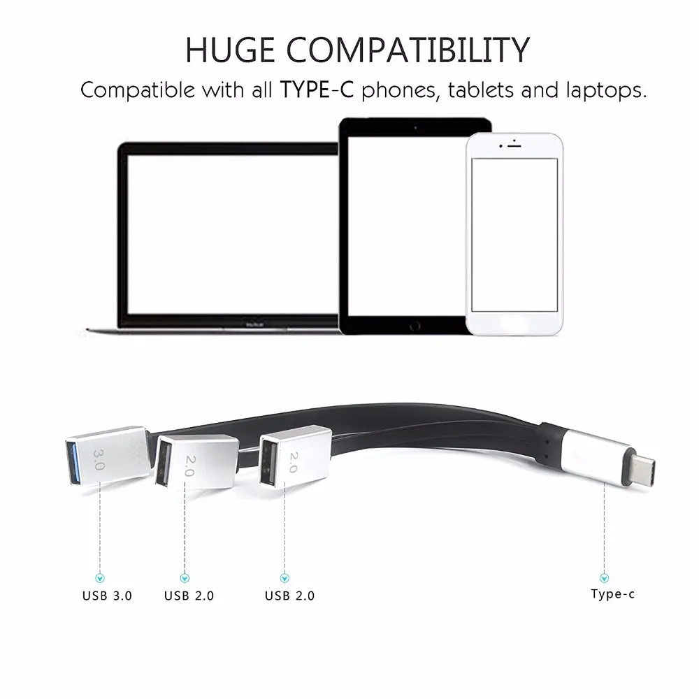 USB C Hub Leadzoe Type к 3 0 адаптер концентратор для MacBook Pro Google Pixel Galaxy S8/S9 более USB-C