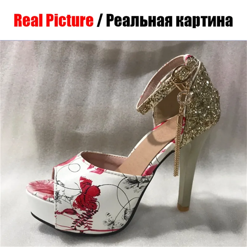 KARINLUNA/Новинка 2019 года Летние босоножки женская обувь на платформе с цветочным