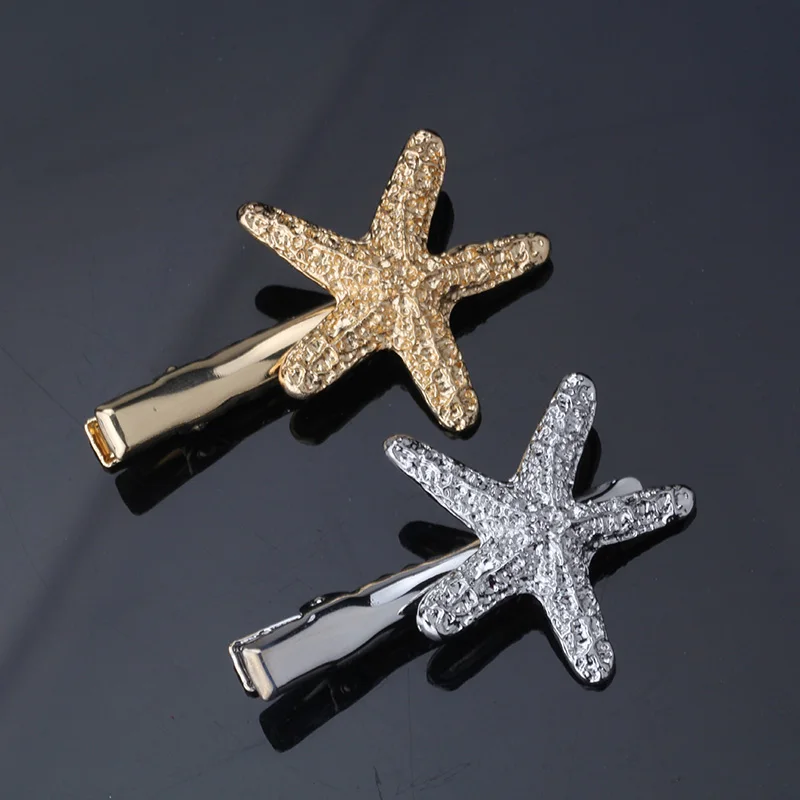 QC M MISM 2019 New Arrival Fashion Starfish Hairpins Hair Jewelry Women Accessories Gold/Silver Plated Barrettes Hairgrips | Аксессуары