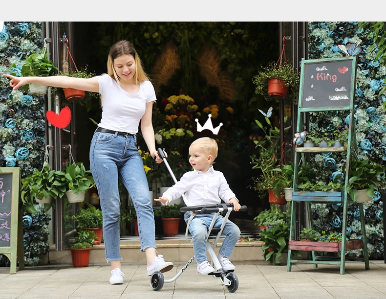 Детская трехколесная коляска легкая складная Коляска из алюминиевого сплава|child