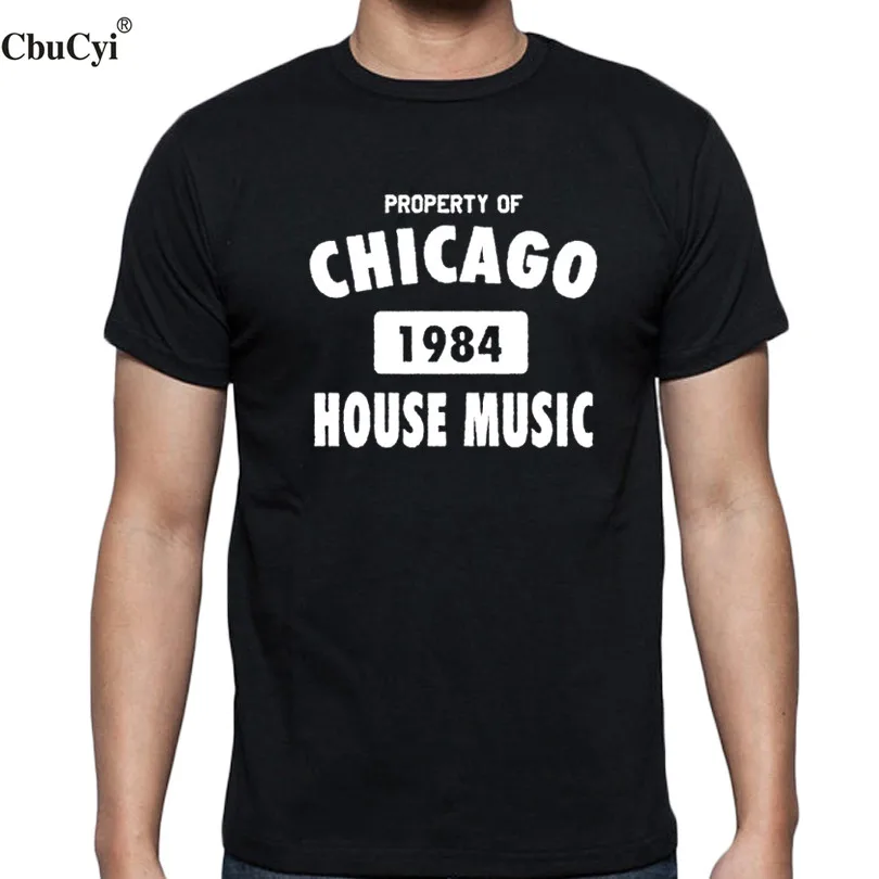 Мужская футболка Веселая Футболка House Music Chicago 1984 уличная хипстерская брендовая