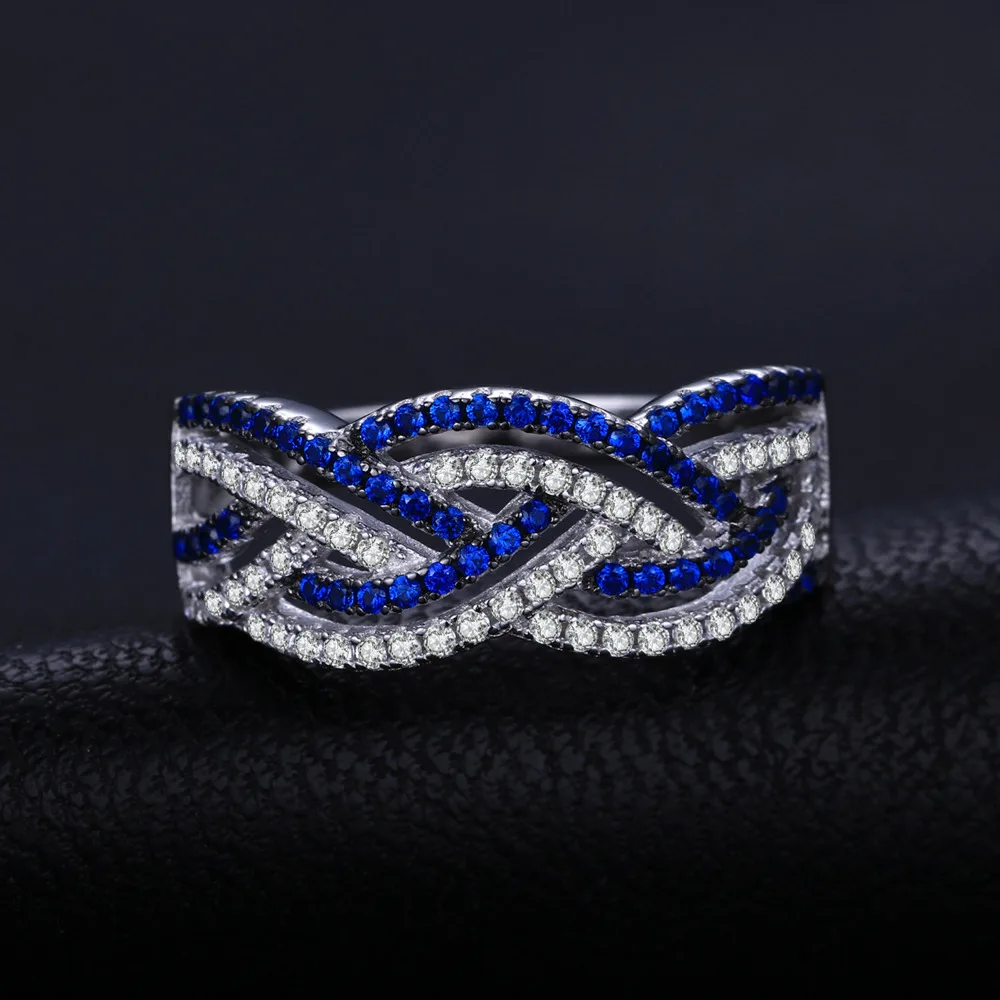 Jewelrypalace переплелись линии два оттенка 0.2ct создан синий шпинель кубического