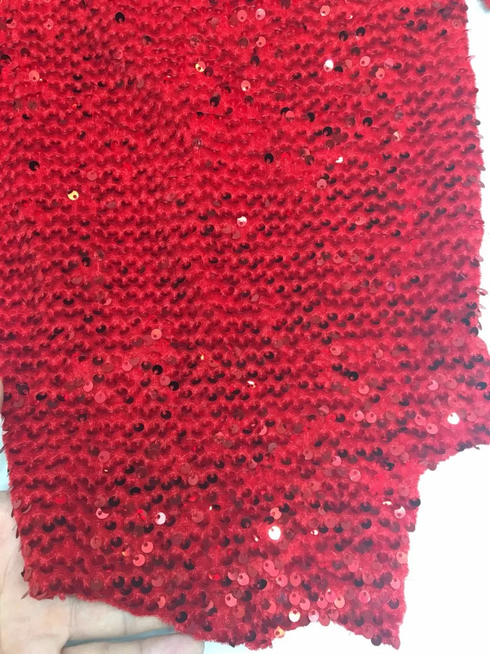 fast shipping fb110# stock 5yards /bag red color velvet sequin embroidery bride wedding lace for sawing/party dress | Дом и сад