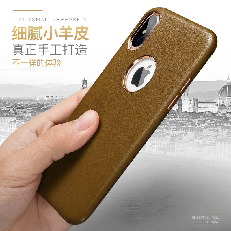 Новинка чехол для iphone X от бренда XOOMZ задняя крышка из натуральной овечьей кожи 5 8