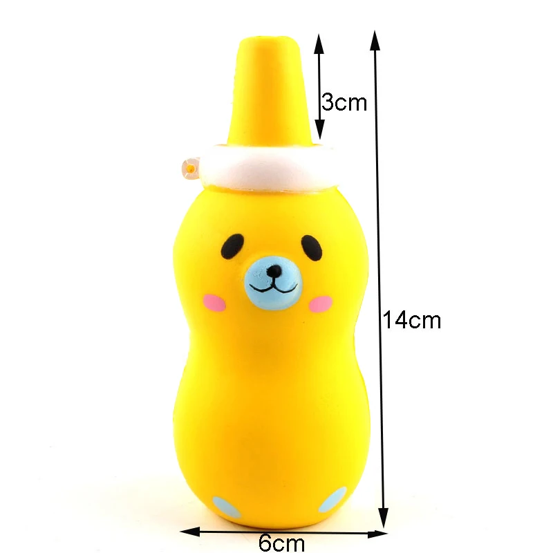 14 см снимает стресс Kawaii Jumbo милые оригинальные поддельные кетчуп мультфильм
