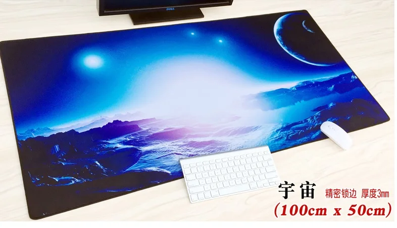 Большой коврик для мыши WESAPPA 100 см x 50 XXL геймерский клавиатуры Офисная настольная