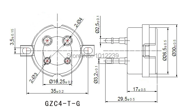 GZC4-T-G 300B2A3 позолоченное сиденье-труба подходит для 101D 2A3 300B. | Электроника
