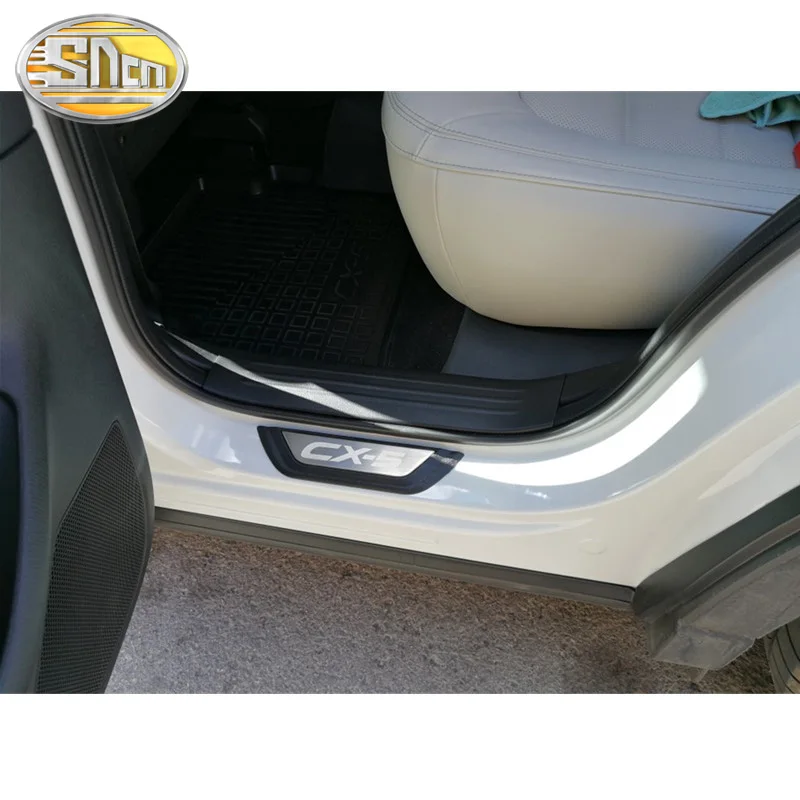 

4PCS High-quality Stainless Steel Welcome Pedal Car Scuff Plate Pedal Trim Threshold Door Sill For Mazda CX-5 CX5 2017 2018 2019