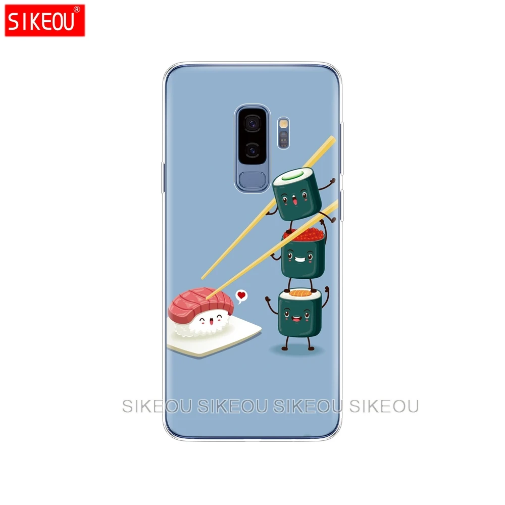 Силиконовый чехол для Samsung Galaxy S9 S8 S7 S6 edge S5 S4 S3 PLUS телефона японская кухня суши