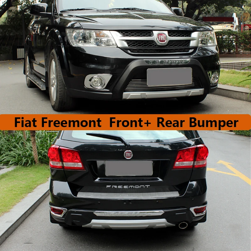 Бампер для Fiat freeont 2012 2018 передняя + задняя защита губ АБС пластик хромированная