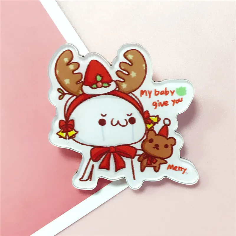 Симпатичные Рождеством Лось брошь иконки на Японии Pin Kawaii значок рюкзак значки