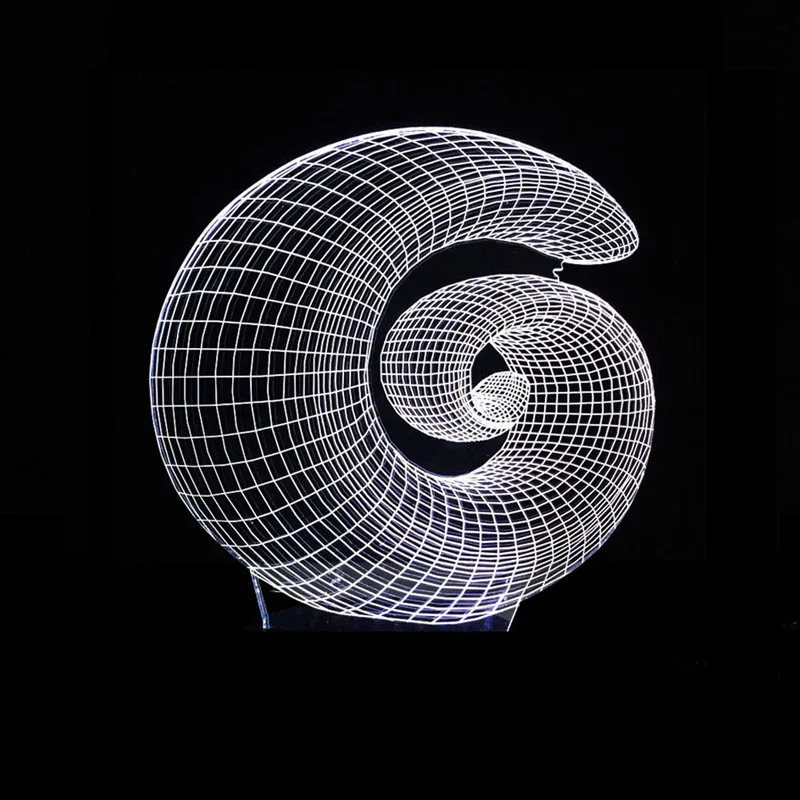 YIMIA креативное кольцо 7 цветов Изменение 3D светодиодный светильник акриловый