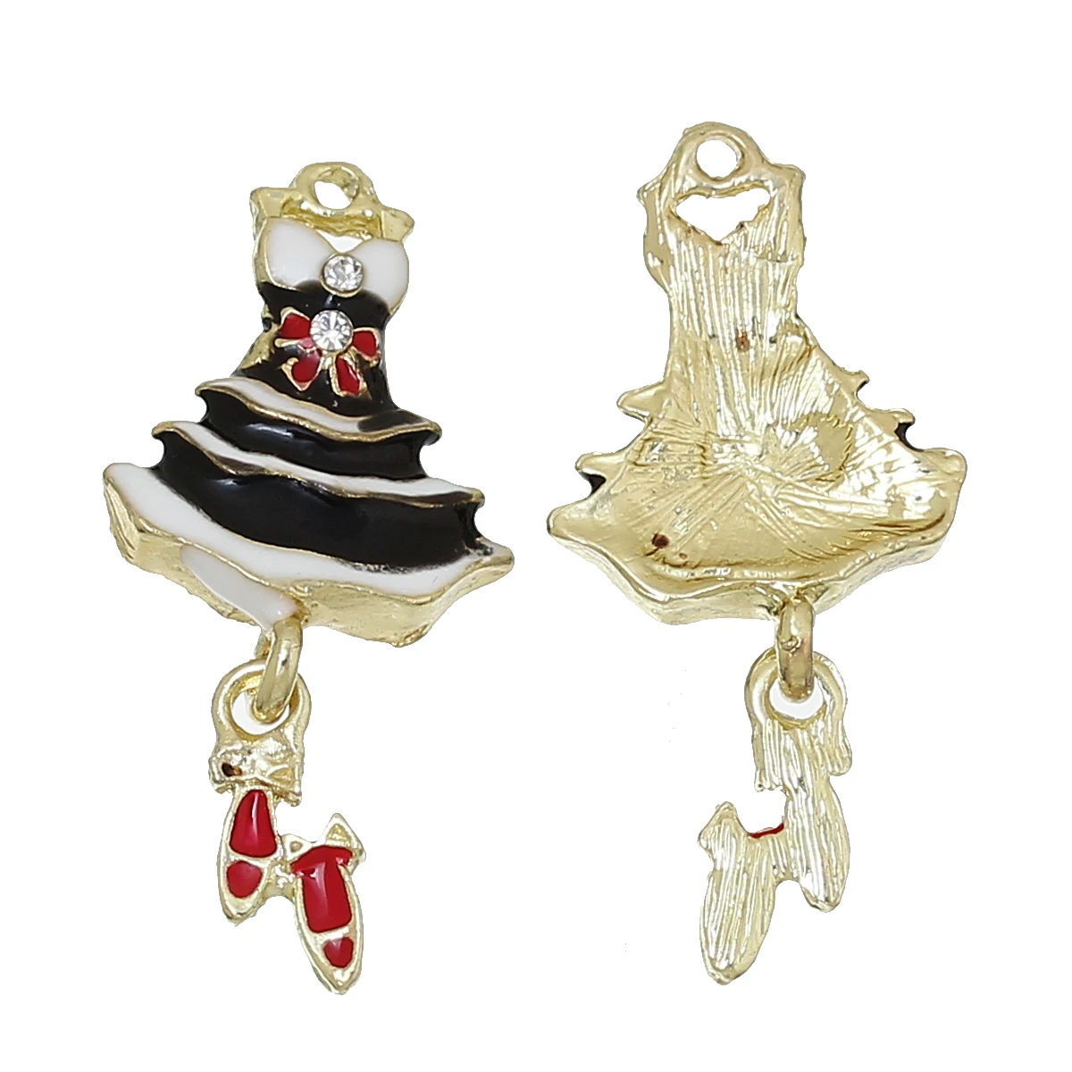 DoreenBeads очаровательные кулоны со стразами нарядный светильник золотого черного и