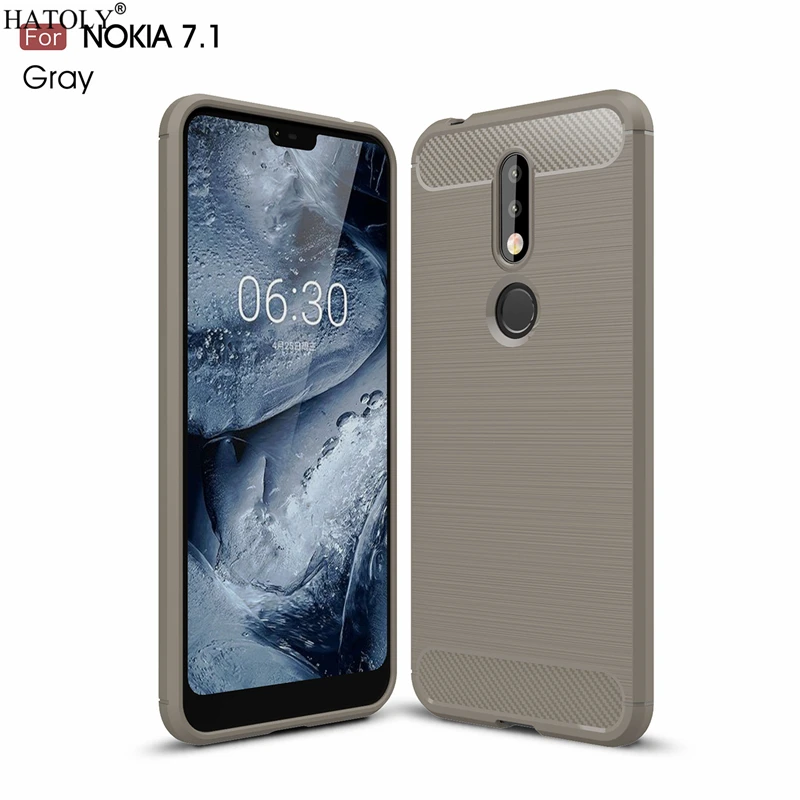 HATOLY Чехлы для Nokia 7 1 чехол 2018 противоударный мягкий ТПУ Матовый прочный