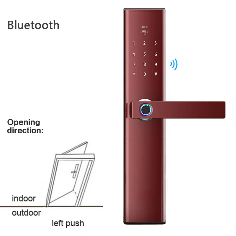 bluetooth Отпечаток пальца Умный Замок Пароль IC карта дверной замок дверной звонок шлюз дистанционное управление приложение замки противоугонные двери электронные замки D8 - Цвет: bluetooth