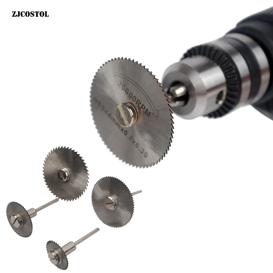 

ZJCOSTOL Metal Cutting Disc Hss High Speed Steel Rotary Blade Wheel Discs Mandrel For Tools Wood Cutting Saw For Dremel Cutoff