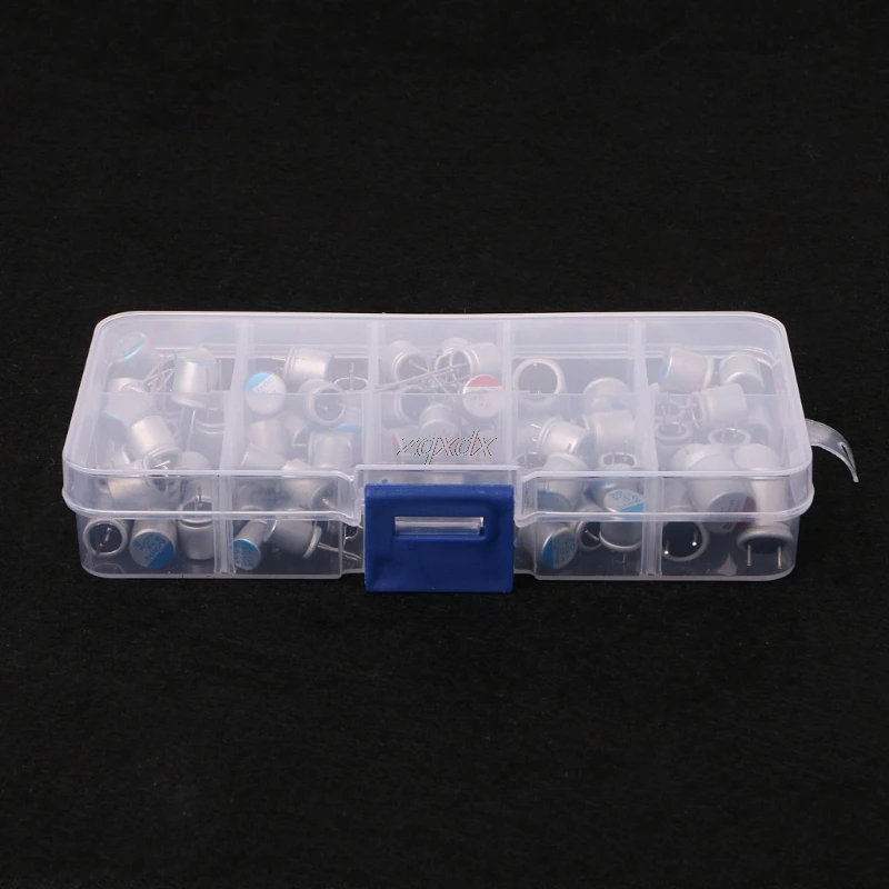 

90 Pcs 10 Values Solid Capacitor Assorted Kits 2.5V-16V 100uF-1500uF with Box Whosale&Dropship