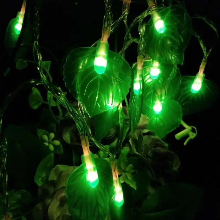LED decorative lamp string festive festival leaf shape outdoor waterproof flash Christmas tree hanging | Лампы и освещение