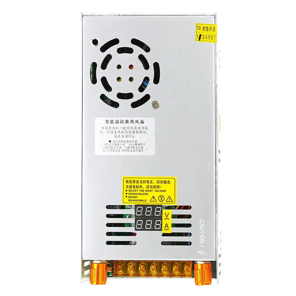 Импульсный источник питания трансформатор Регулируемый AC 110/220V к DC 0-48V 10A 480W с цифровым дисплеем