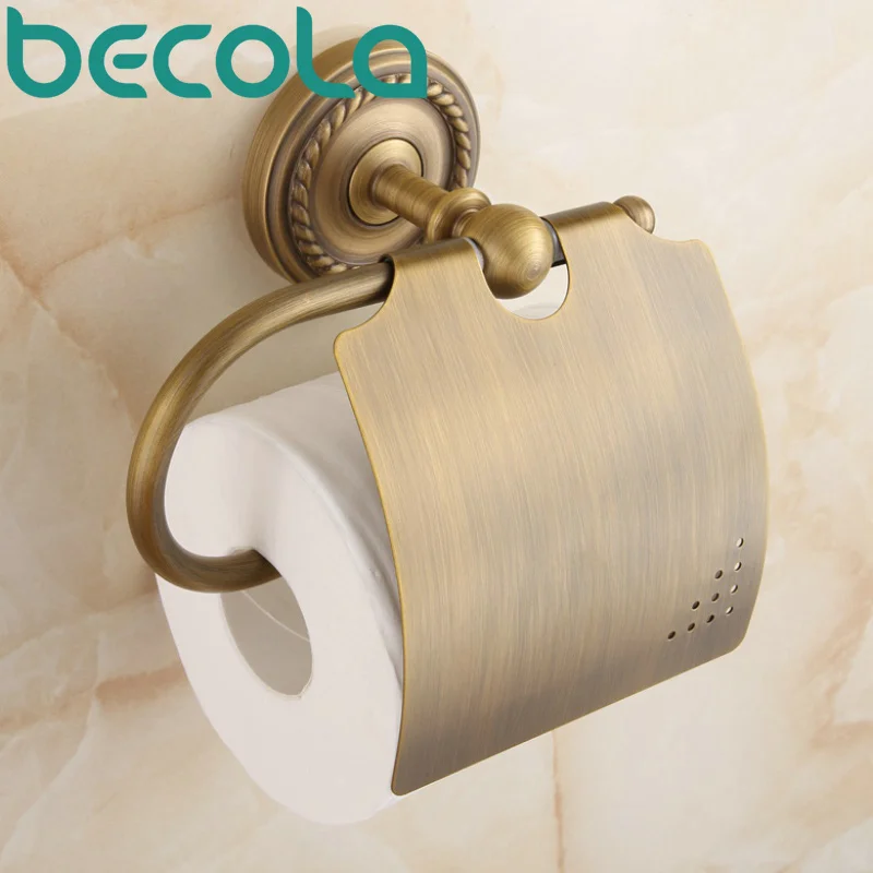 

Becola брендовые аксессуары для ванной комнаты Античная латунная коробка для туалетной бумаги винтажный держатель туалетной бумаги GZ-9006