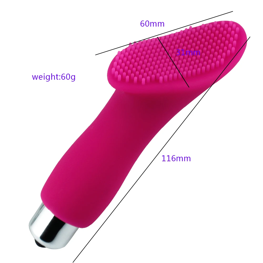 Мощная Массажная щетка для точки G вибратор пальцев стимулятор женской