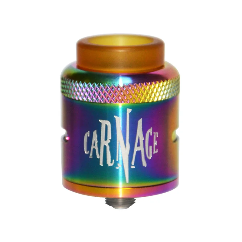 

2018 newest vape rda carnage rda 5 colors e cigarette mod rda bottom refill best trending selling cheap price freeship
