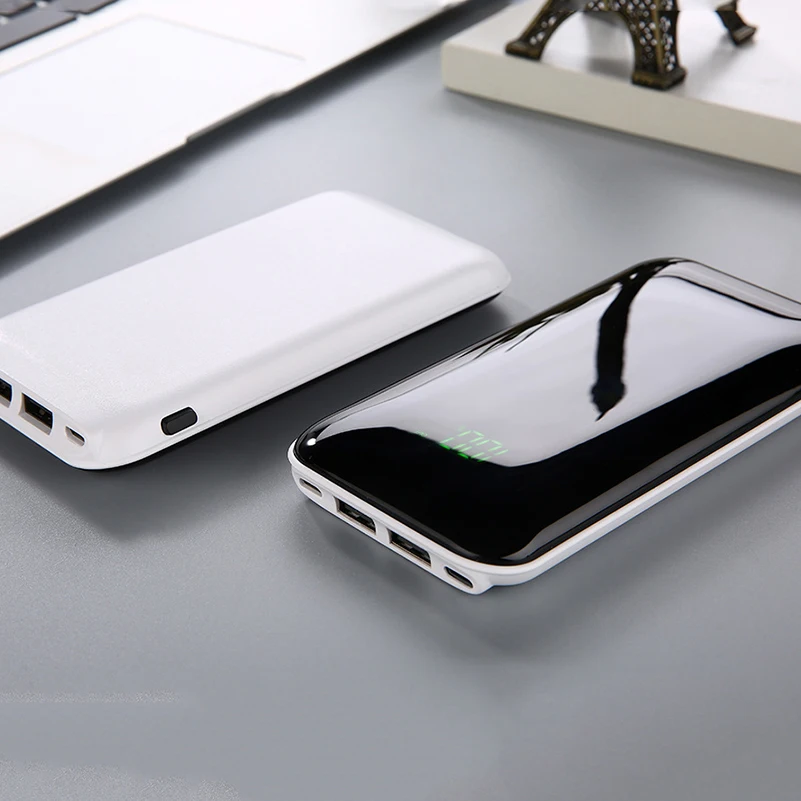 20000 мАч Внешний аккумулятор с двумя портами usb зарядное устройство для мобильного телефона Xiaomi Redmi iPhone X XS Poverbank