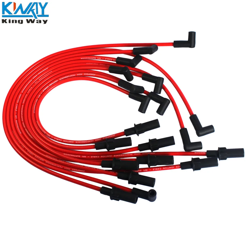 Бесплатная доставка King Way Performance Red Spark Plug провод Набор для 1990 2003 Dodge 1500 2500 3500