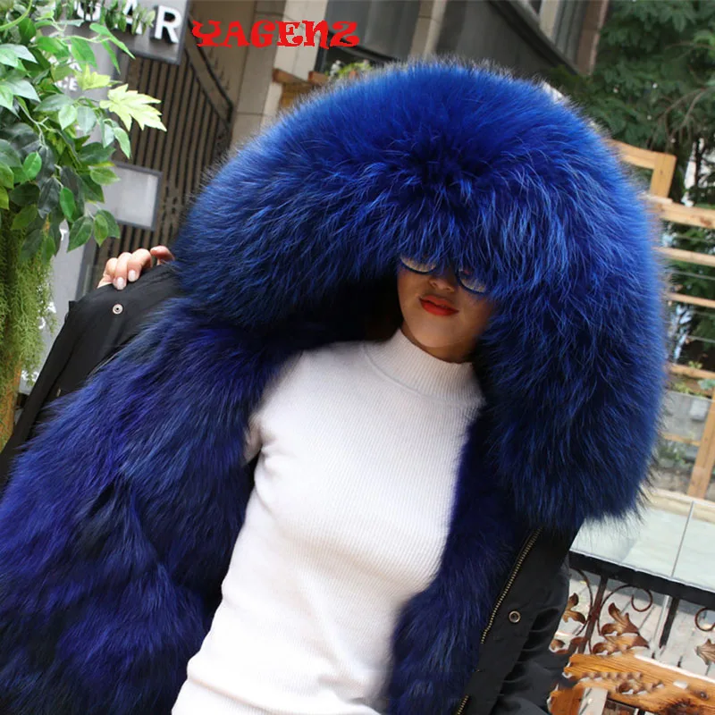 Женское меховое пальто парки для женщин зимнее длинное с большим воротником из