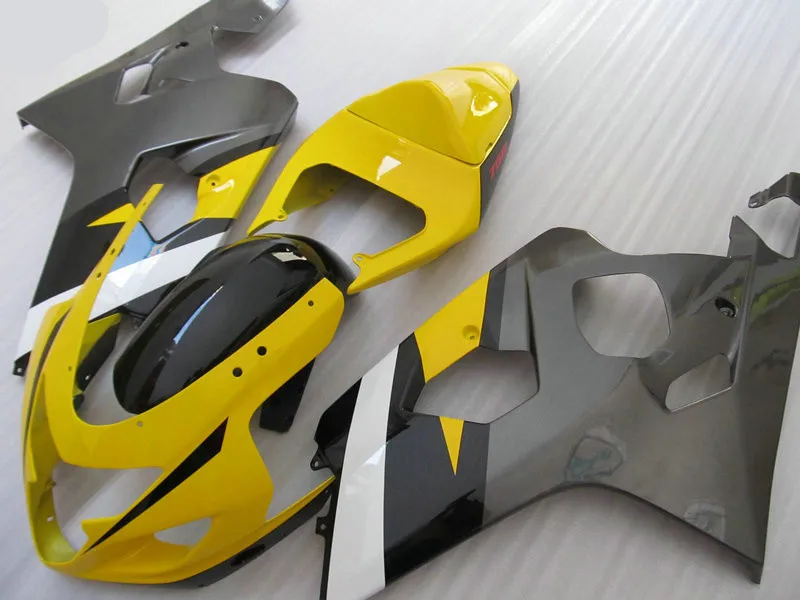 Комплект обтекателей для мотоцикла SUZUKI GSXR600 750 K4 04 05 GSXR 600 GSXR750 2004 2005 ABS Желтый Серый