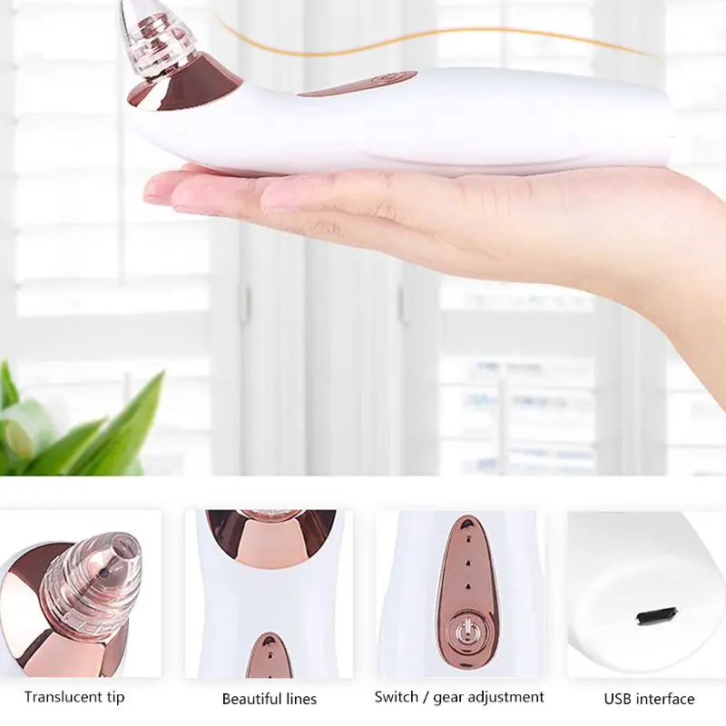 

Blackhead Remover Skin Care Pore Vacuum Acne Pimple Removal Vacuum Suction Tool Facial Diamond Dermabrasion Machine Face Clean