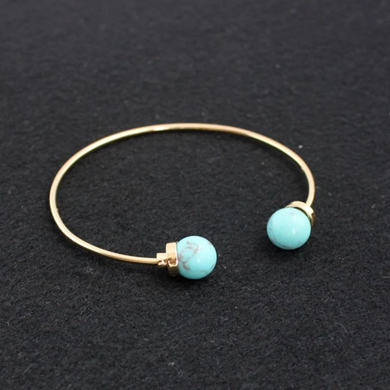 Bohemian Jewelry Simulated Pearl Cuff Bangles 18K Gold Plated Simple For Women SBR160214 | Украшения и аксессуары