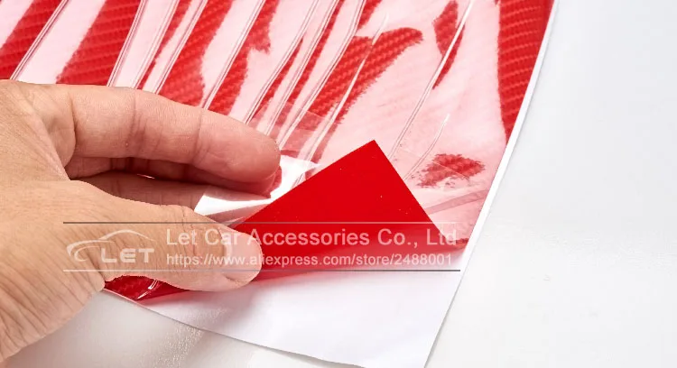 Виниловая пленка 5D для стайлинга автомобиля Глянцевая красная из углеродного