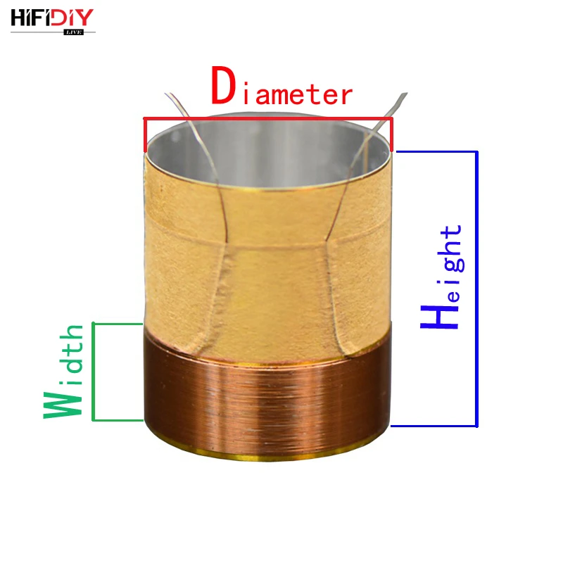 HIFIDIY LIVE 6 дюймов~ 12 дюймов 37 мм~ 42,5 мм бас-Динамик Звуковой катушки аксессуары для ремонта белый Алюминиевый звуковой воздушный выход diy части