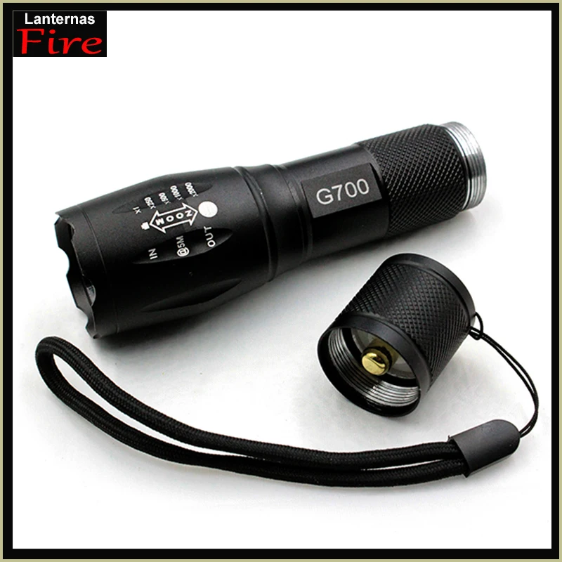 Тактический G700 CREE xm l T6 2000lm Масштабируемые Фокус водонепроницаемый 5 режимов