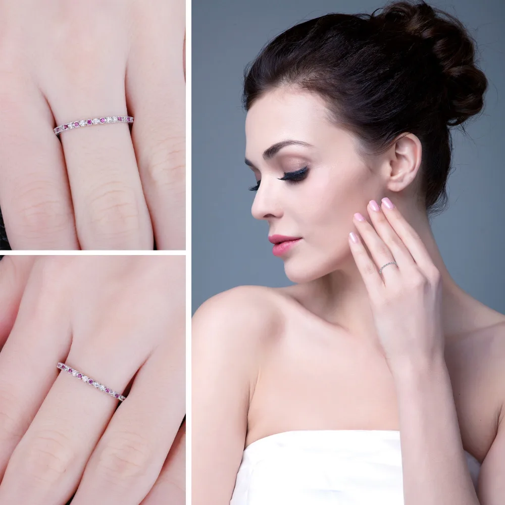 Jewelrypalace классический 0.19ct круглый создан Рубин обручальное Кольца для Для женщин