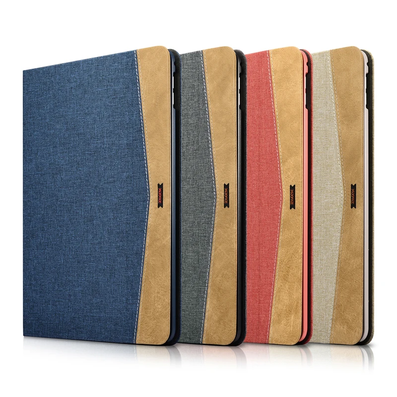 (Синий) XOOMZ Бренд Чехол для iPad Air 2 простая ткань + PC Folio Case Erudition Складная подставка