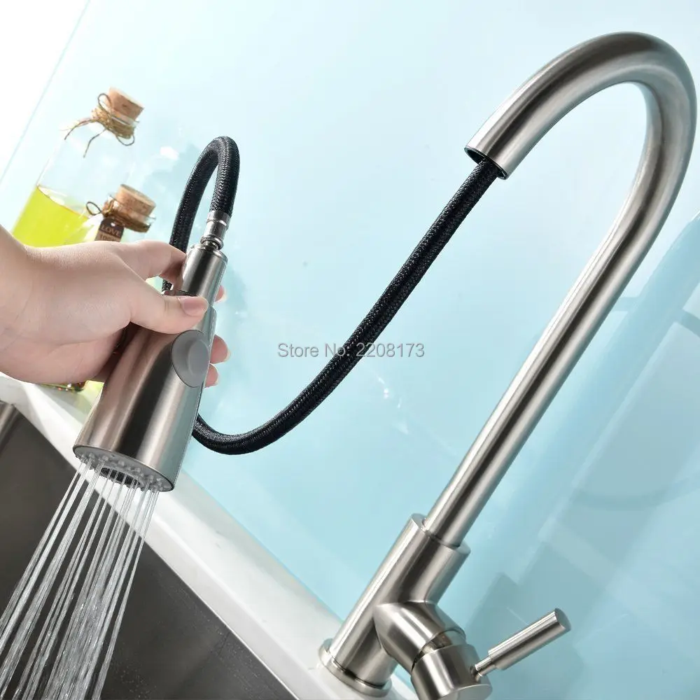 Акция Smesiteli высококачественный матовый никель нержавеющая сталь одна ручка