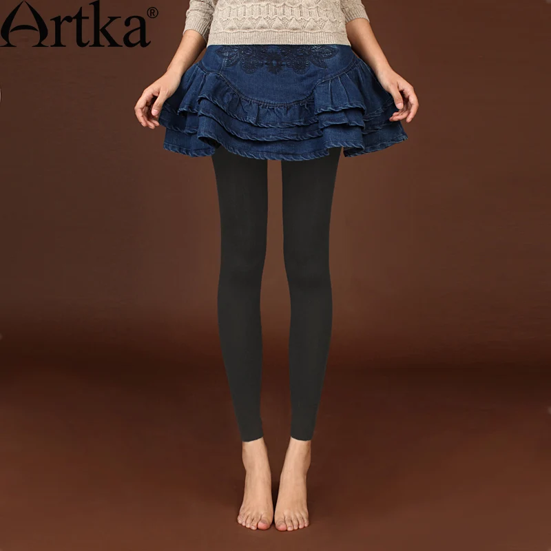 

Artka женские 2016 новинка весна винтаж all-матч длинные носки эластичные дышащие облегающие вязанные комфортные леггинсы PM15155Q