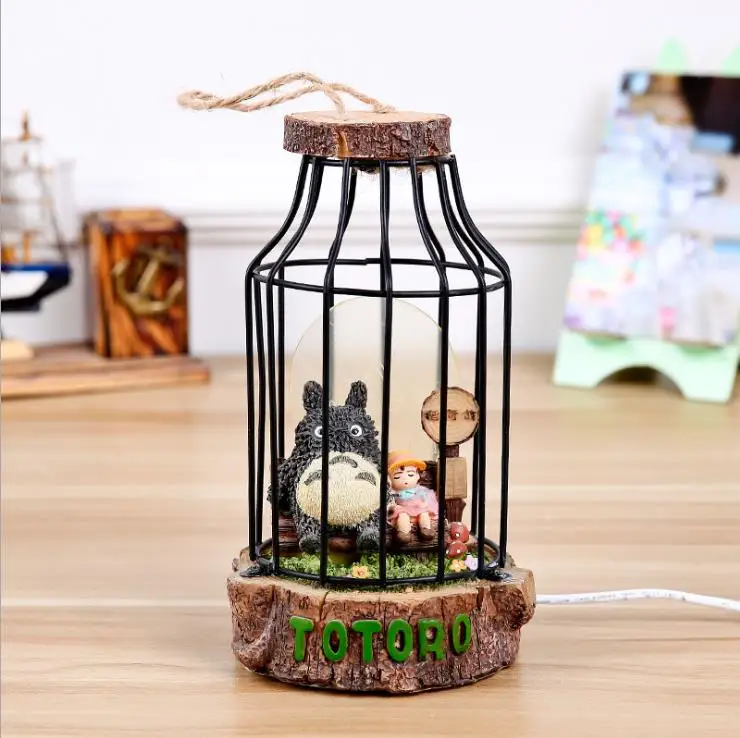 Полимерные поделки украшения фигурки Тоторо с акриловыми лампочками подарок E121 |