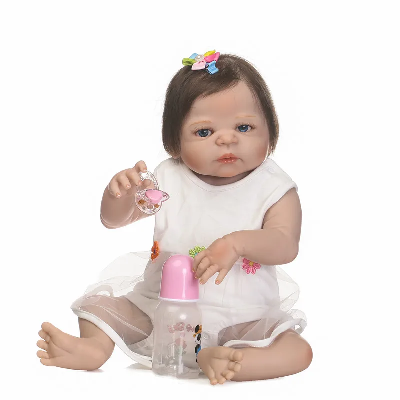 Полностью силиконовые куклы-Новорожденные 23 дюйма 57 см