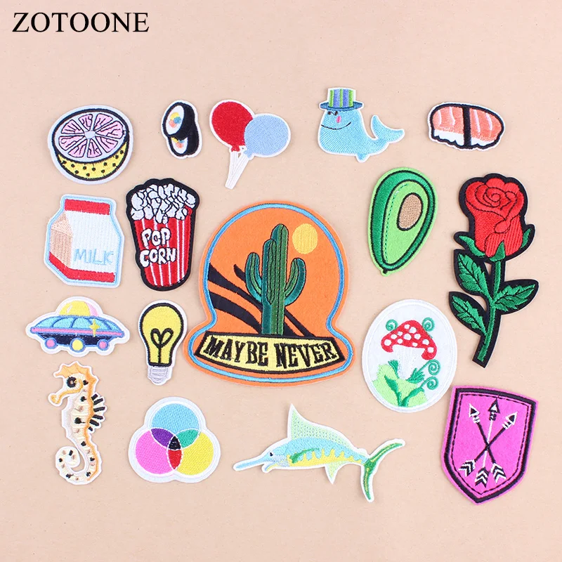 ZOTOONE 1 шт. DIY нашивки с авокадо для одежды Мультяшные Животные Вышитые