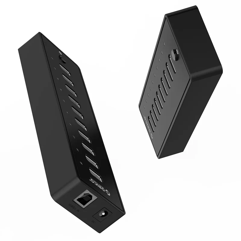 

USB 2,0 HUB с адаптером питания 12 В, 10 портов