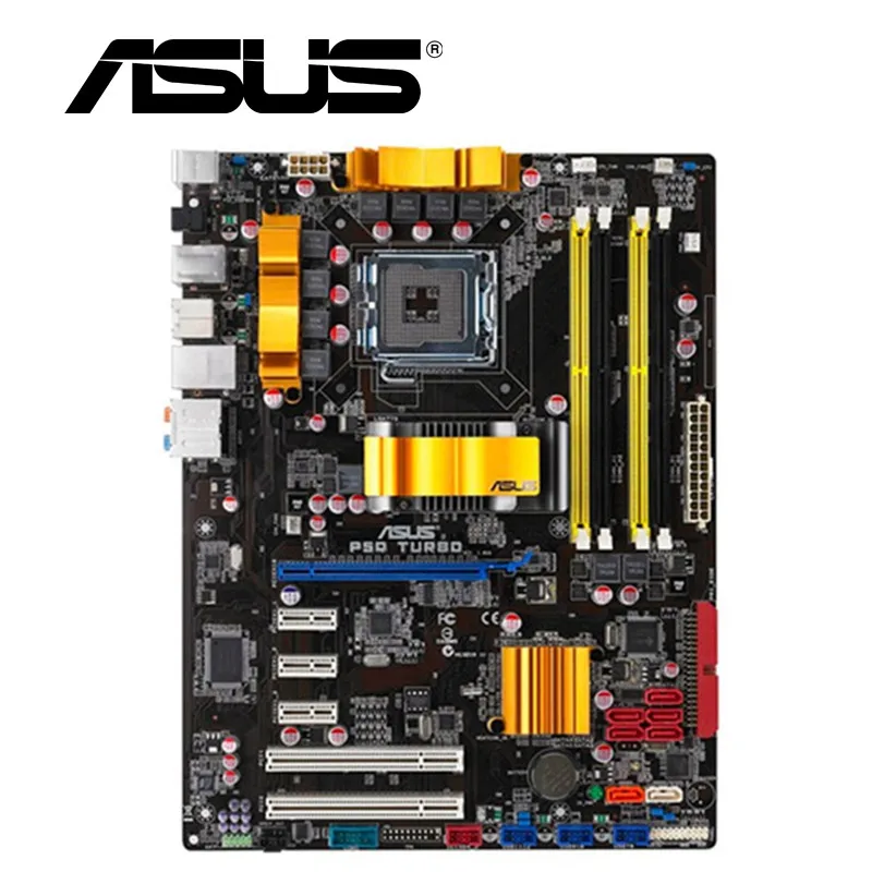 Материнская плата Asus P5Q Turbo для настольного ПК P45 Socket LGA 775 Core 2 Duo Quad DDR2 16G UEFI ATX BIOS