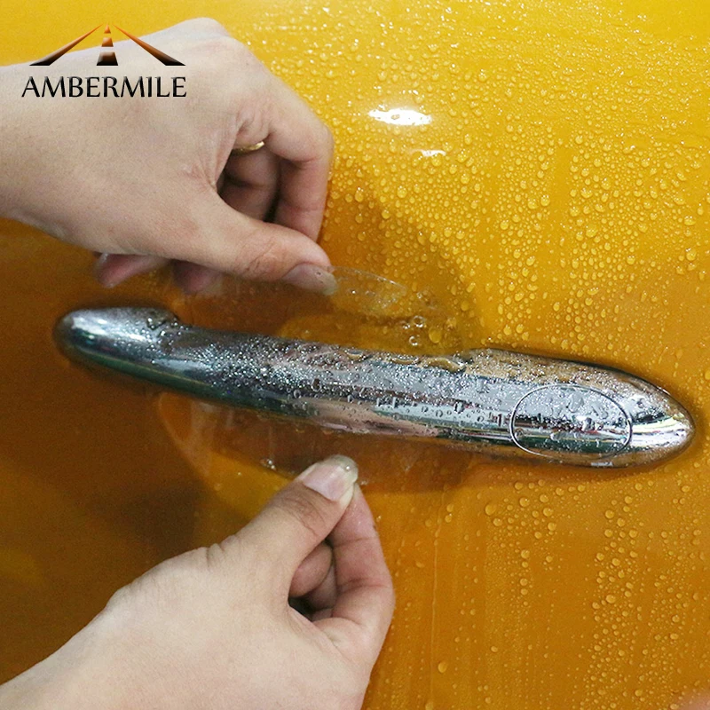 AMBERMILE 4pcs Car Door Handle Protective Film Scratch Resistant for Mini Cooper Countryman R55 R56 R60 F56 F55 F60 Accessories - купить по